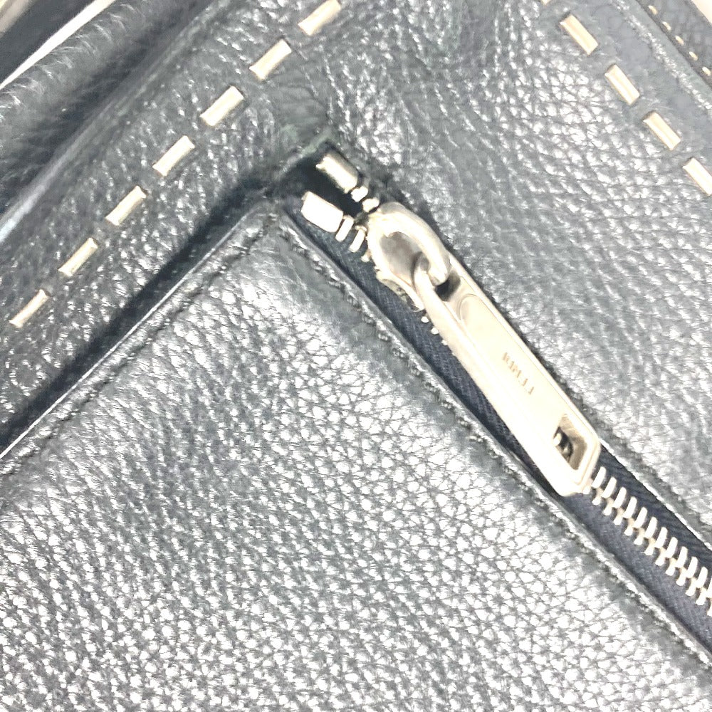FENDI 7VA407 メッセンジャーバッグ セレリア 斜め掛け ショルダーバッグ レザー メンズ ブラック - brandshop-reference