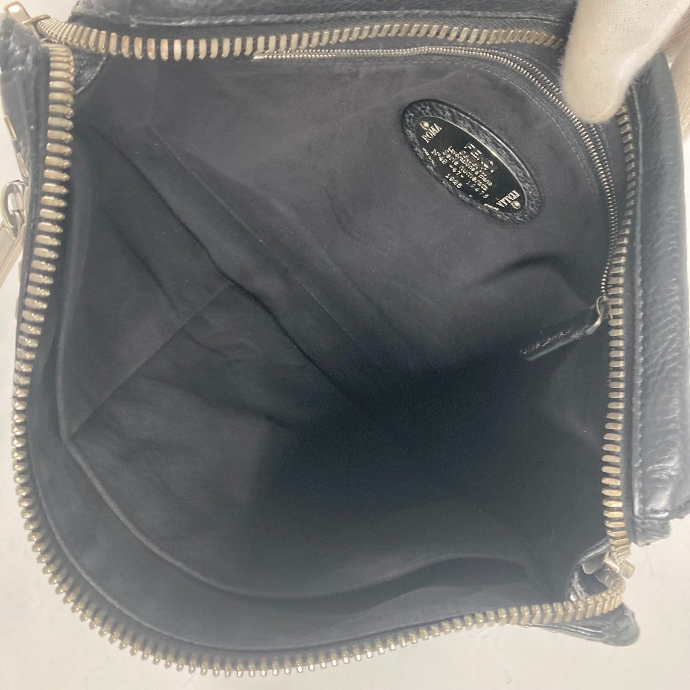 FENDI 7VA407 メッセンジャーバッグ セレリア 斜め掛け ショルダーバッグ レザー メンズ ブラック - brandshop-reference