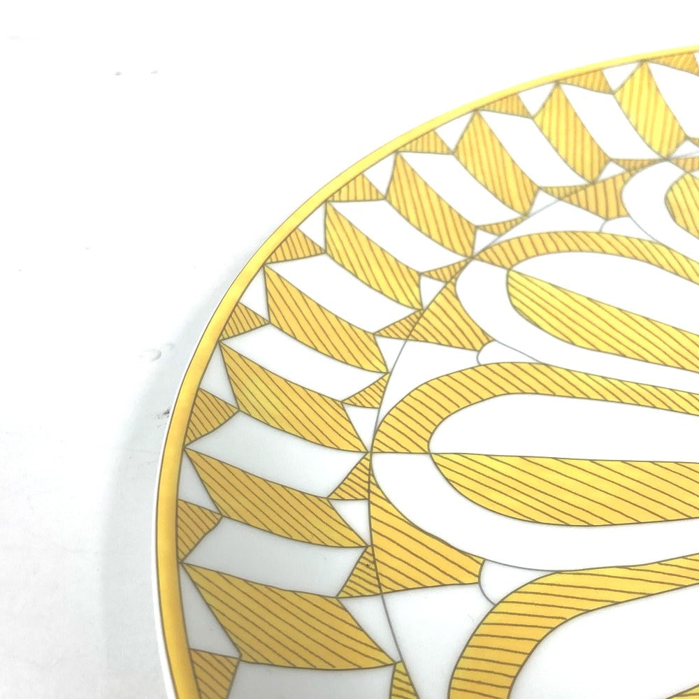 HERMES プレート 食器 32cm タルトプラッター 〈ソレイユ・ドゥ・エルメス〉 皿 タルトプレート お皿 陶器 レディース イエロー - brandshop-reference