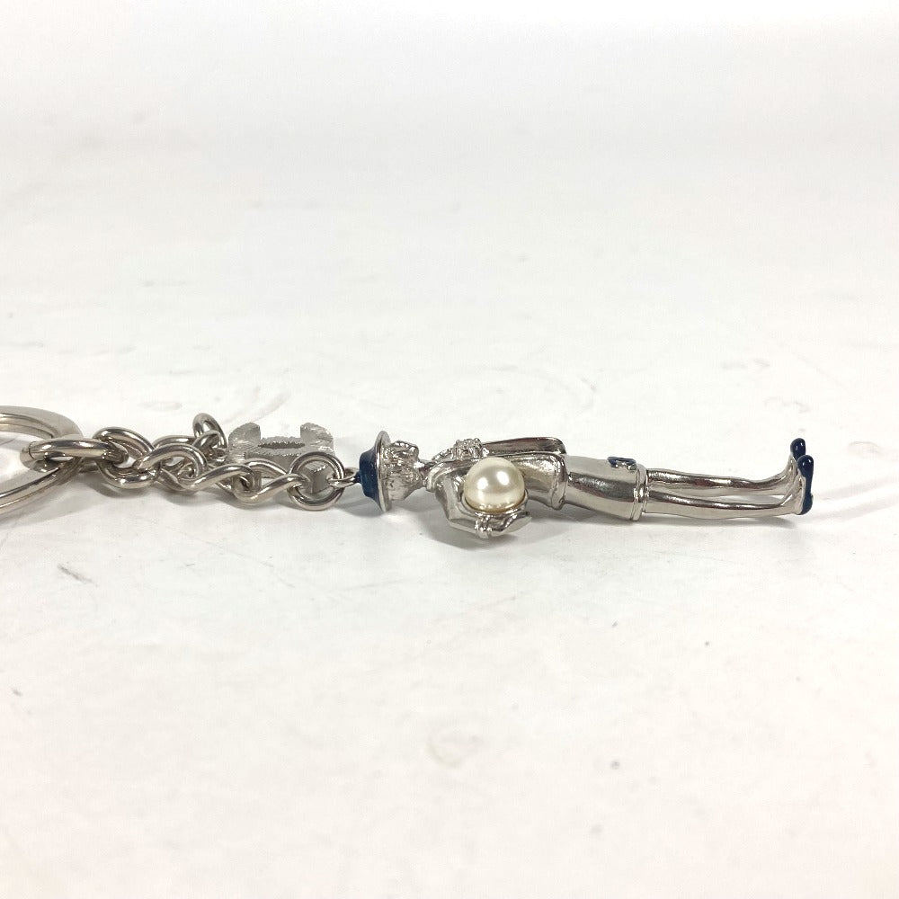 CHANEL CC ココマーク ココドール ココシャネル カメリア フェイクパール バッグチャーム キーリング ネックレス ペンダントトップ キーホルダー メタル レディース シルバー - brandshop-reference