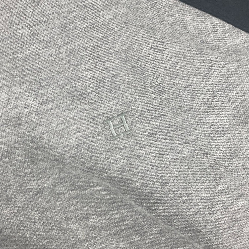 HERMES バイカラー セリエ ロゴ テディブルゾン スタジアムジャンパー アパレル 長袖 ジャケット アウター スタジャン ジャケット ジャケット コットン メンズ グレー - brandshop-reference