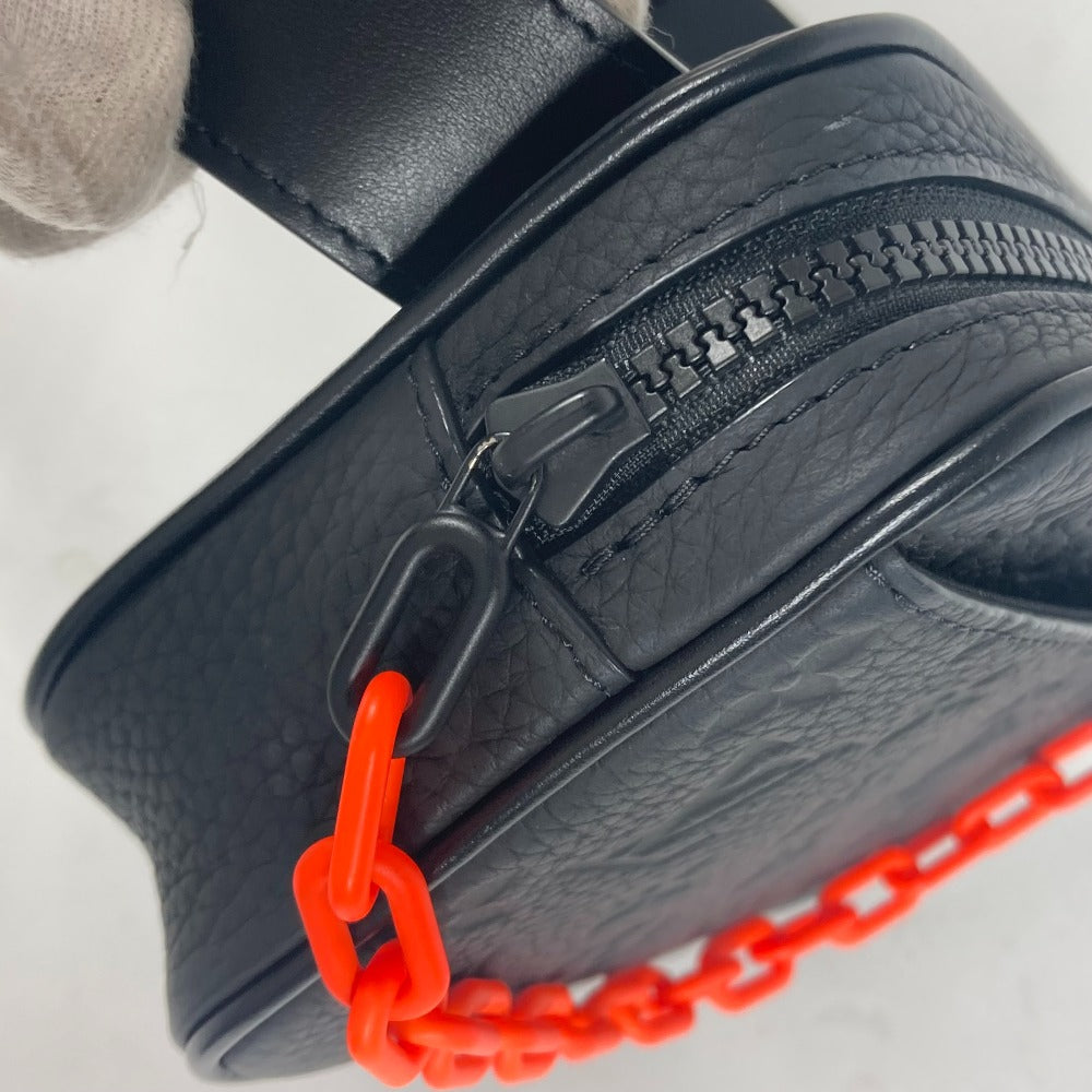 LOUIS VUITTON M53550 ボディバッグ カバン ポシェット ヴォルガ クラッチバッグ カバン チェーン ウエストバッグ レザー メンズ ブラック - brandshop-reference