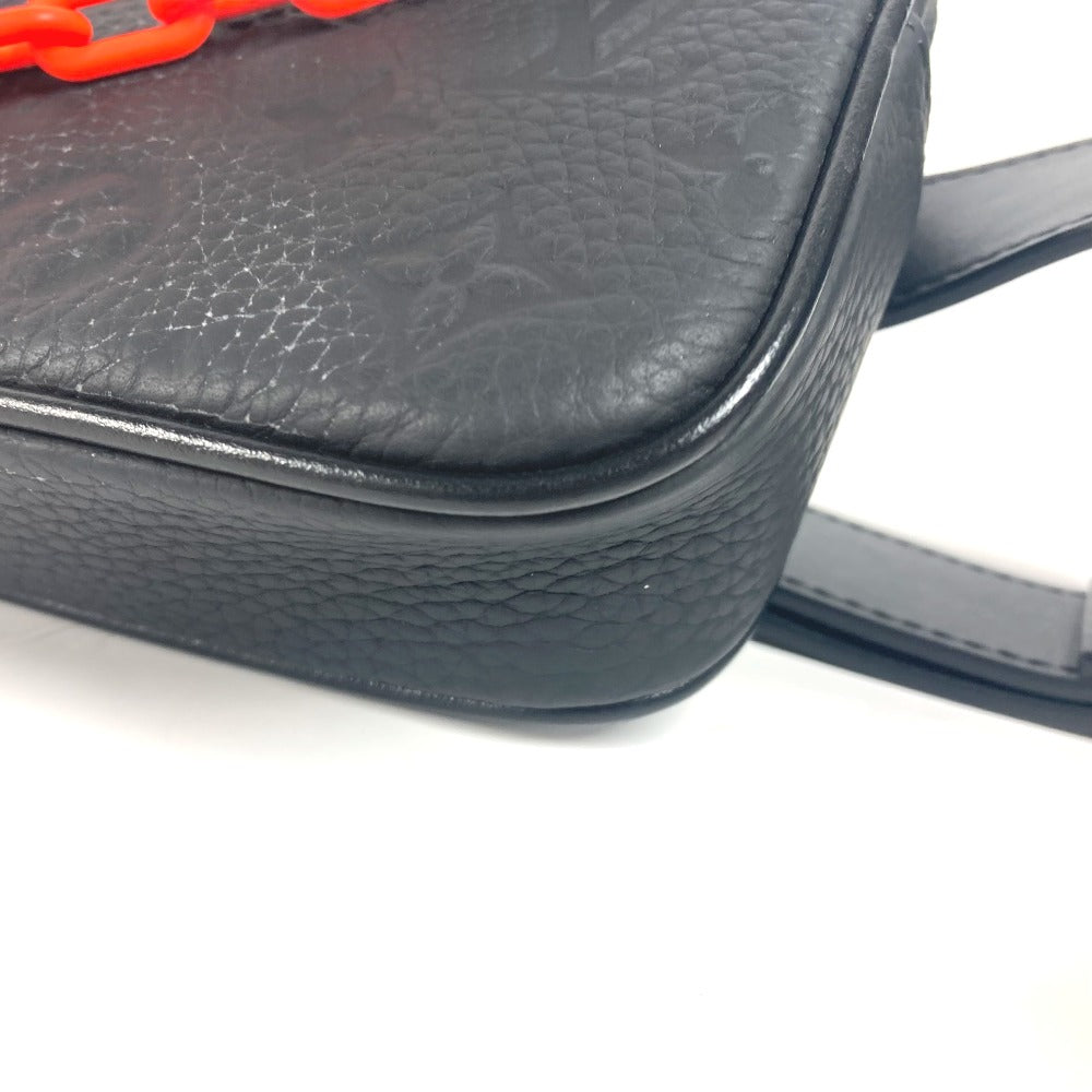 LOUIS VUITTON M53550 ボディバッグ カバン ポシェット ヴォルガ クラッチバッグ カバン チェーン ウエストバッグ レザー メンズ ブラック - brandshop-reference