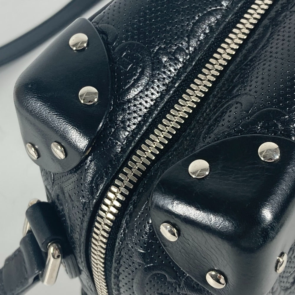 GUCCI 626363 ポシェット GG エンボス ロゴ 斜め掛け カバン ショルダーバッグ レザー ユニセックス ブラック