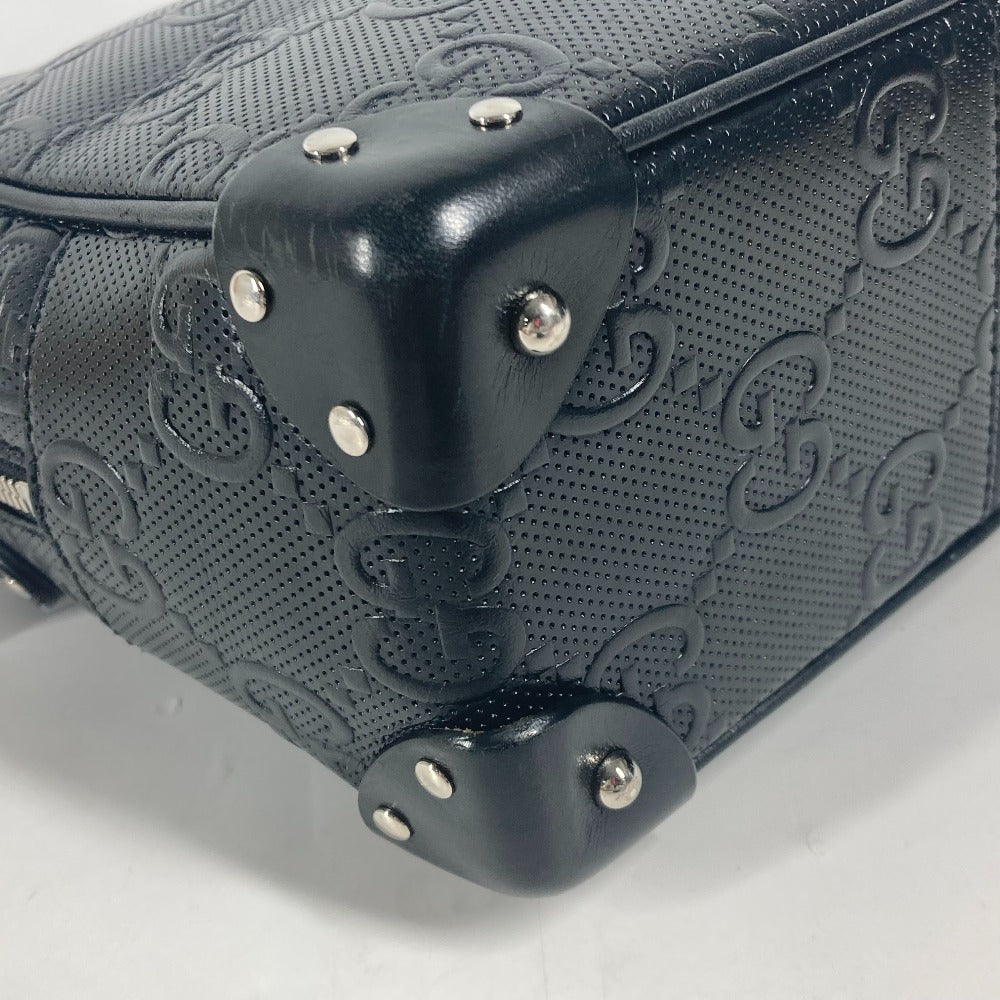GUCCI 626363 ポシェット GG エンボス ロゴ 斜め掛け カバン ショルダーバッグ レザー ユニセックス ブラック