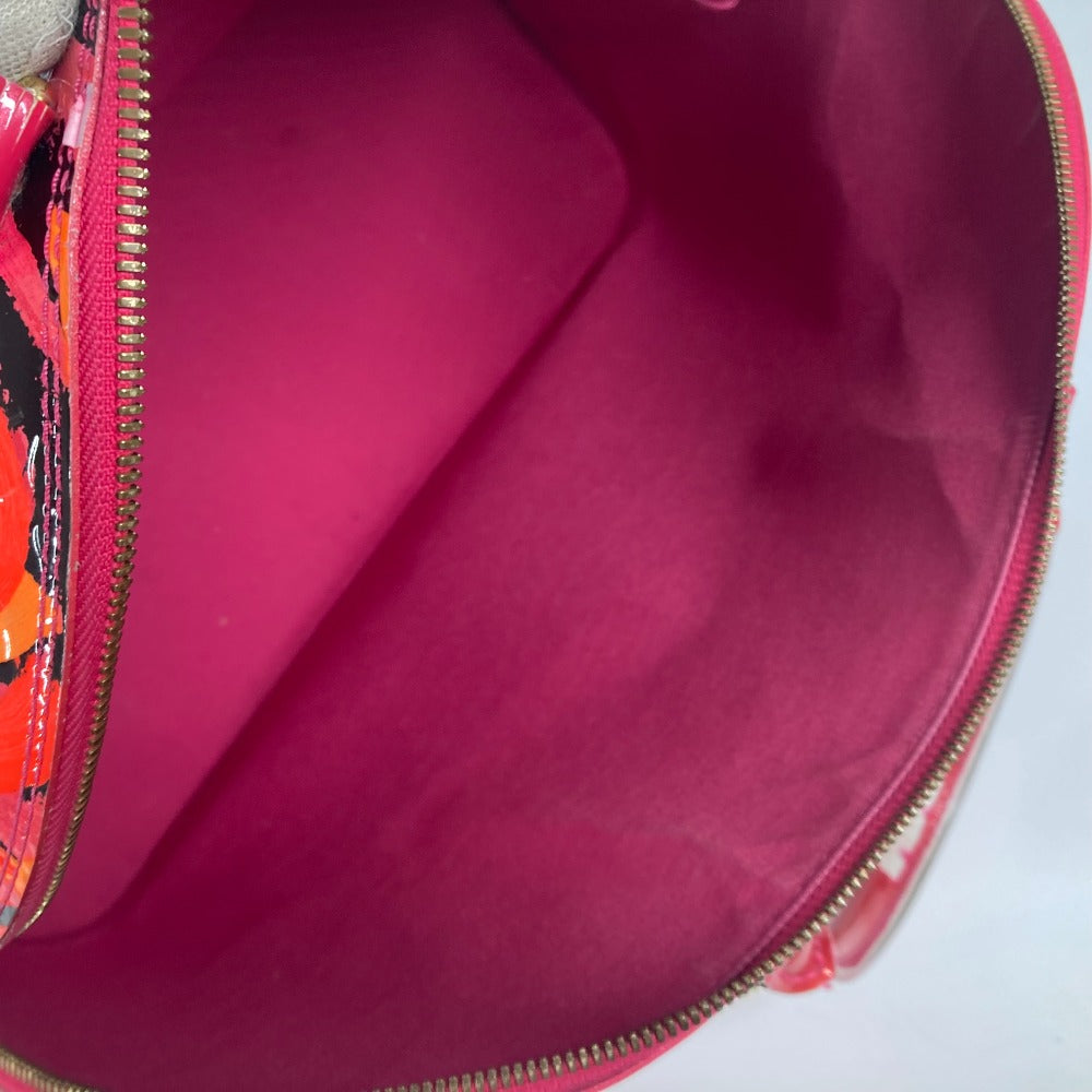 LOUIS VUITTON M93686 ヴェルニ ローズ 薔薇 スティーブンスプルース アルマ MM カバン トートバッグ ハンドバッグ パテントレザー レディース ローズポップ(ピンク) ピンク