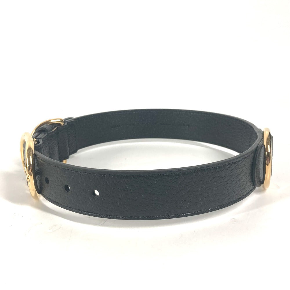GUCCI 695256 GG ラージ/エクストララージ ペット カラー ドッグ 犬 わんちゃん アクセサリー 首輪 レザー ユニセックス ブラック - brandshop-reference