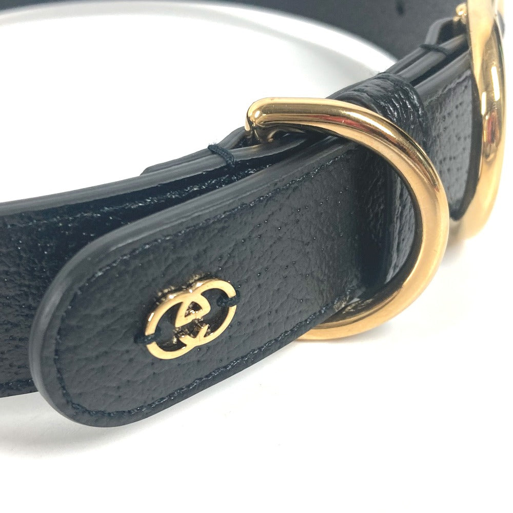 GUCCI 695256 GG ラージ/エクストララージ ペット カラー ドッグ 犬 わんちゃん アクセサリー 首輪 レザー ユニセックス ブラック - brandshop-reference