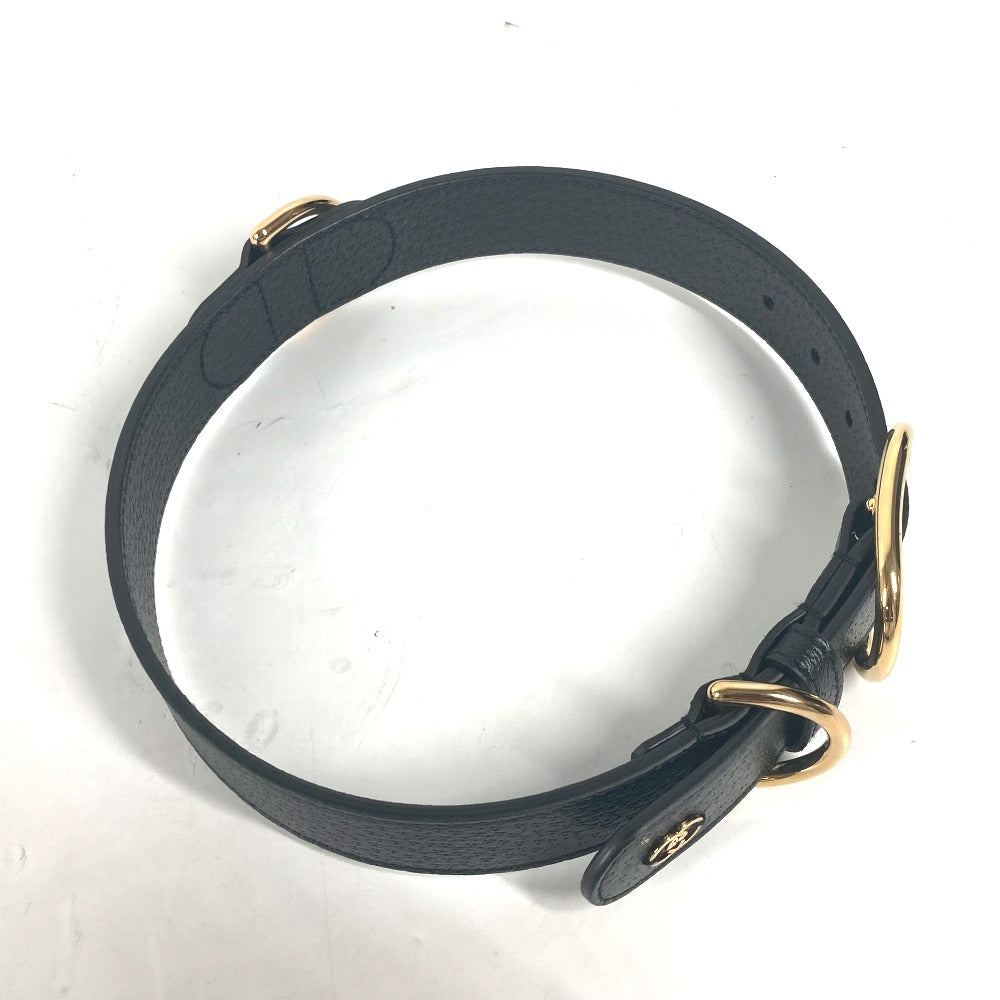 GUCCI 695256 GG ラージ/エクストララージ ペット カラー ドッグ 犬 わんちゃん アクセサリー 首輪 レザー ユニセックス ブラック - brandshop-reference