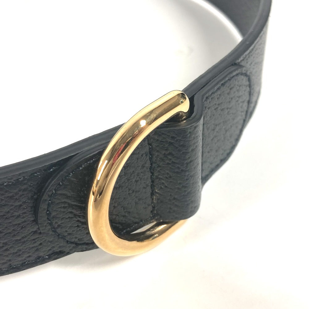 GUCCI 695256 GG ラージ/エクストララージ ペット カラー ドッグ 犬 わんちゃん アクセサリー 首輪 レザー ユニセックス ブラック - brandshop-reference