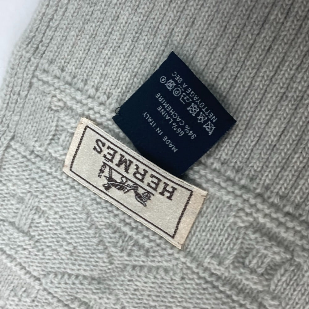 HERMES 2023秋冬コレクション クルール・アン・クール マフラー マフラー ウール メンズ ライトグレー系 - brandshop-reference