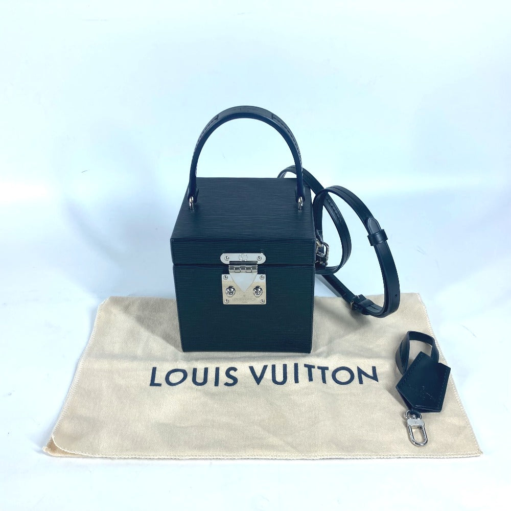 LOUIS VUITTON M52703 エピ ミラー付き ブリーカーボックス BOX カバン バニティバッグ ショルダーバッグ ハンドバッグ エピレザー レディース ノワール ブラック