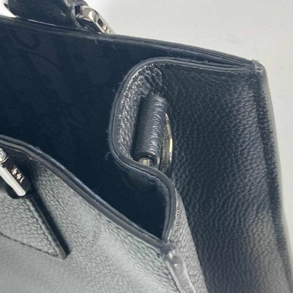 Dior トートバッグ 縦型 カバン サファリ safari ロゴ 肩掛け ショルダーバッグ ハンドバッグ レザー レディース ブラック - brandshop-reference