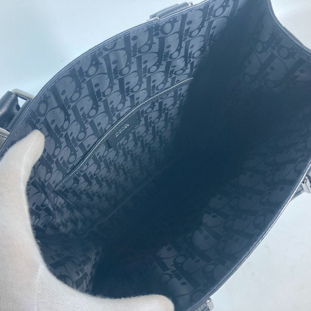 Dior トートバッグ 縦型 カバン サファリ safari ロゴ 肩掛け ショルダーバッグ ハンドバッグ レザー レディース ブラック - brandshop-reference