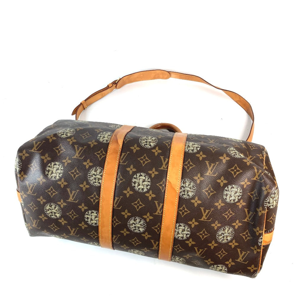 LOUIS VUITTON モノグラム クリストファーネメス コラボ キーポルバンドリエール45 カバン 旅行バッグ トラベルバッグ ボストンバッグ モノグラムキャンバス ユニセックス ブラウン
