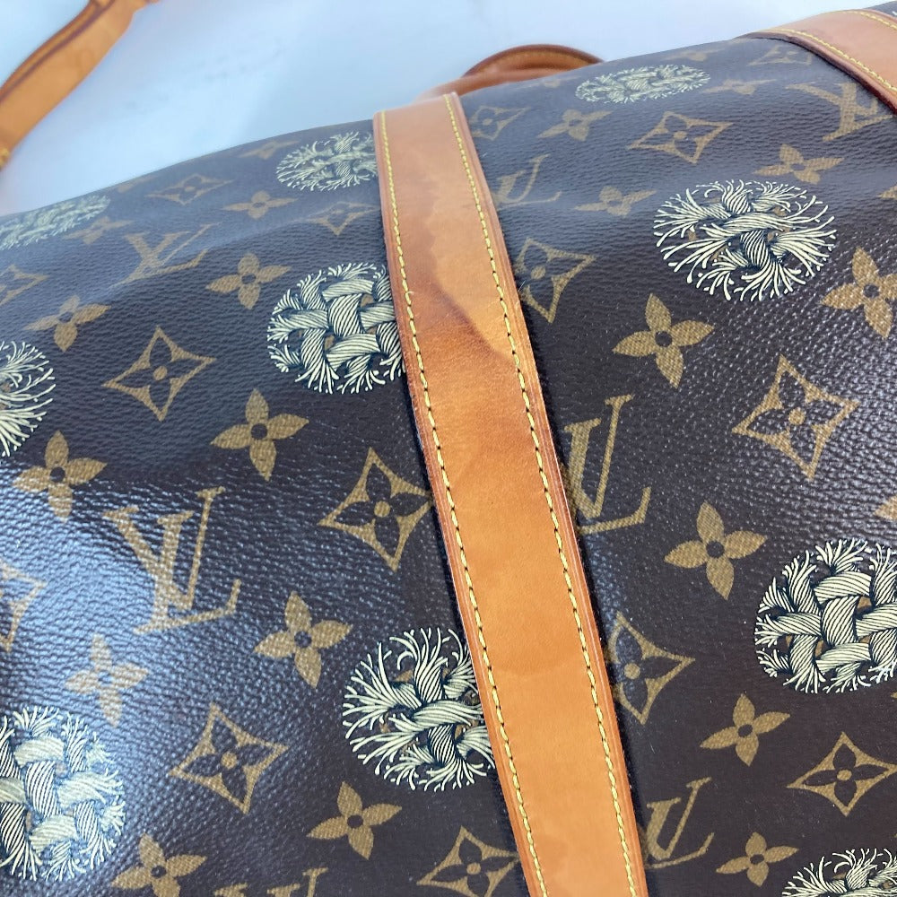 LOUIS VUITTON モノグラム クリストファーネメス コラボ キーポルバンドリエール45 カバン 旅行バッグ トラベルバッグ ボストンバッグ モノグラムキャンバス ユニセックス ブラウン