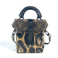 LOUIS VUITTON M43001 モノグラムリバース レオパード カメラボックス 2WAYバッグ ショルダーバッグ バニティバッグ バニティバッグ キャンバス レディース ブラウン