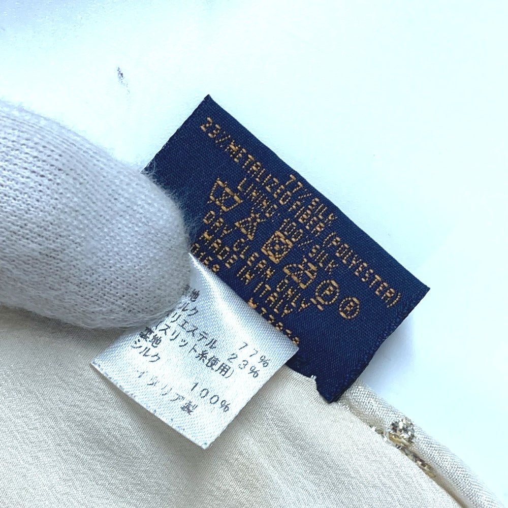 LOUIS VUITTON M73939 モノグラム ロゴ ラメ エトールモノグラム ソー グリッター マフラー ショール ストール フリンジ ストール シルク レディース アイボリー - brandshop-reference