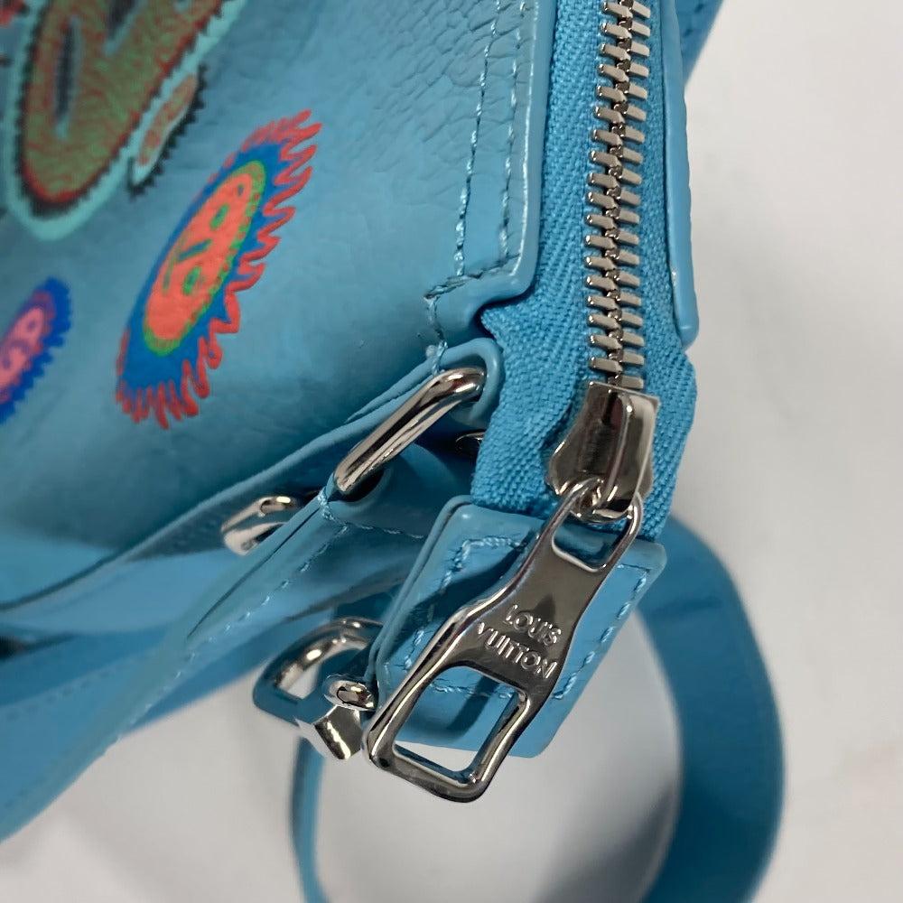 LOUIS VUITTON M21716 LV×YK モノグラムトリヨン ホーボー クルーザー アップリケ カバン 斜め掛け ポシェット ショルダーバッグ トリヨンレザー ユニセックス ブルー - brandshop-reference