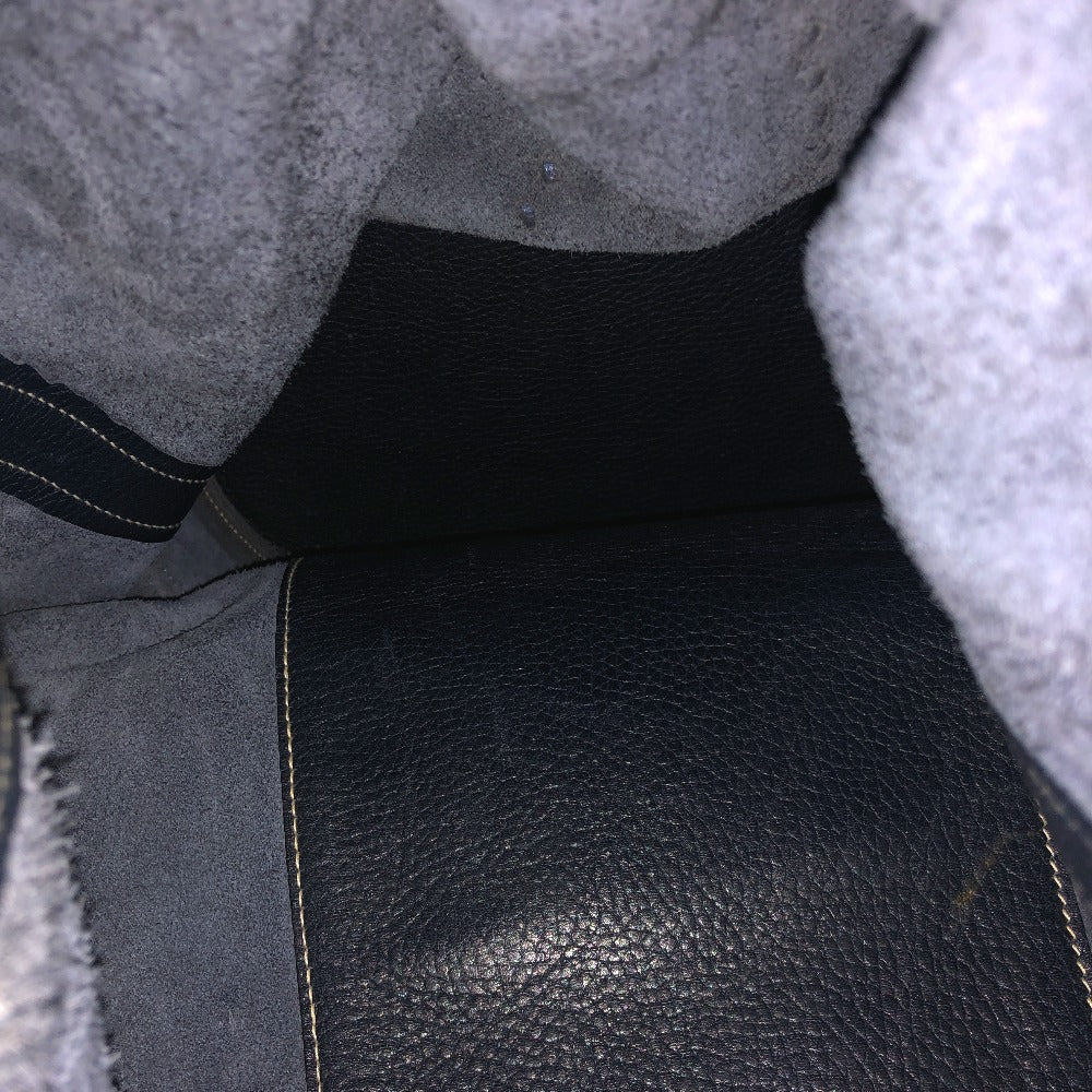 HERMES 巾着 ショルダーバック カバン 肩掛けバック ショルダーバッグ レザー レディース ネイビー