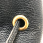 HERMES 巾着 ショルダーバック カバン 肩掛けバック ショルダーバッグ レザー レディース ネイビー