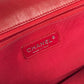 CHANEL CC ココマーク リップスティック Wチェーンバッグ 肩掛け 斜めかけ フラップ ショルダーバッグ エナメル レディース レッド