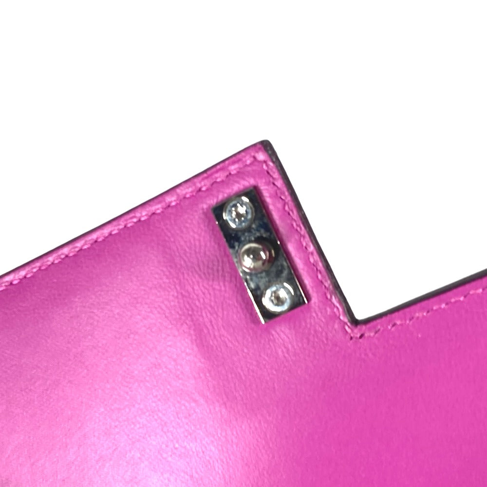 HERMES Veru Bag Pouch Clutch Bag Chevre Women's Rose Purple Purple