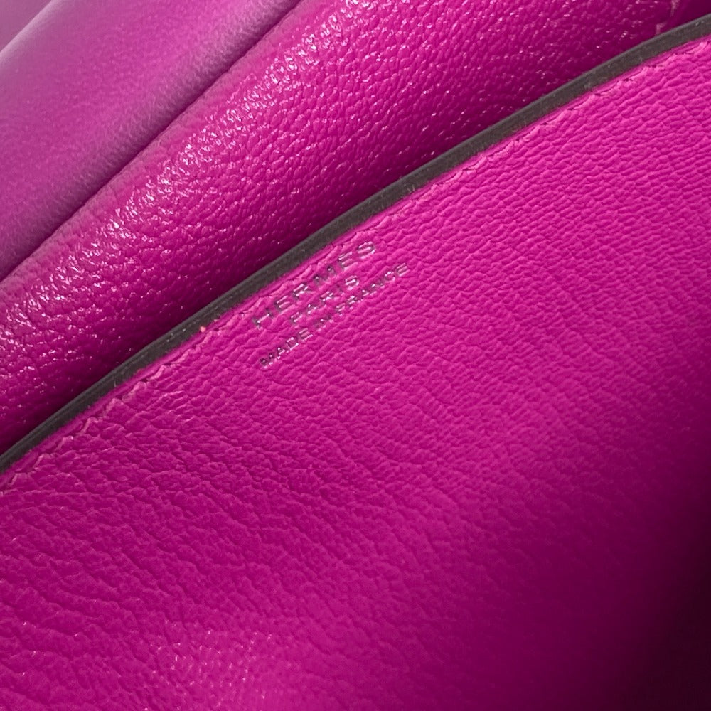 HERMES Veru Bag Pouch Clutch Bag Chevre Women's Rose Purple Purple