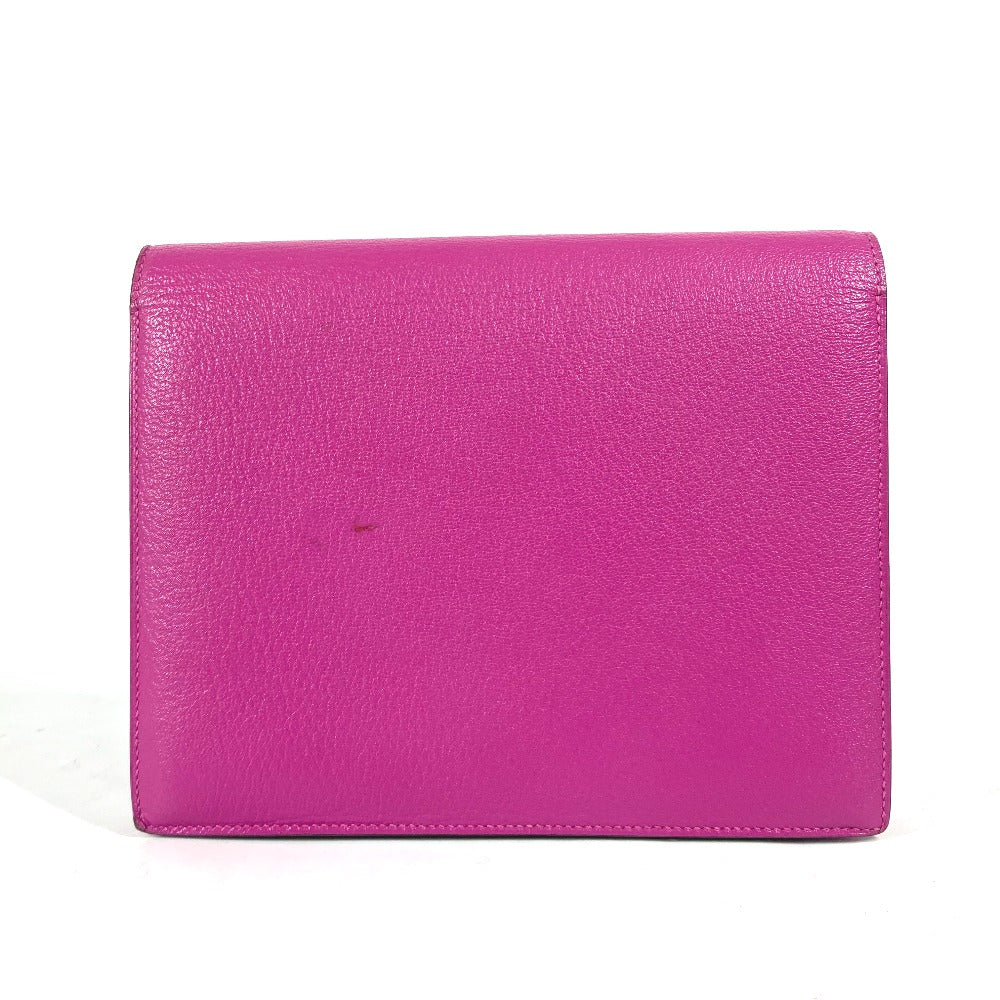 HERMES Veru Bag Pouch Clutch Bag Chevre Women's Rose Purple Purple