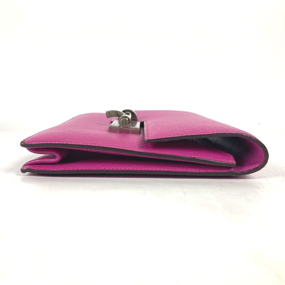 HERMES Veru Bag Pouch Clutch Bag Chevre Women's Rose Purple Purple