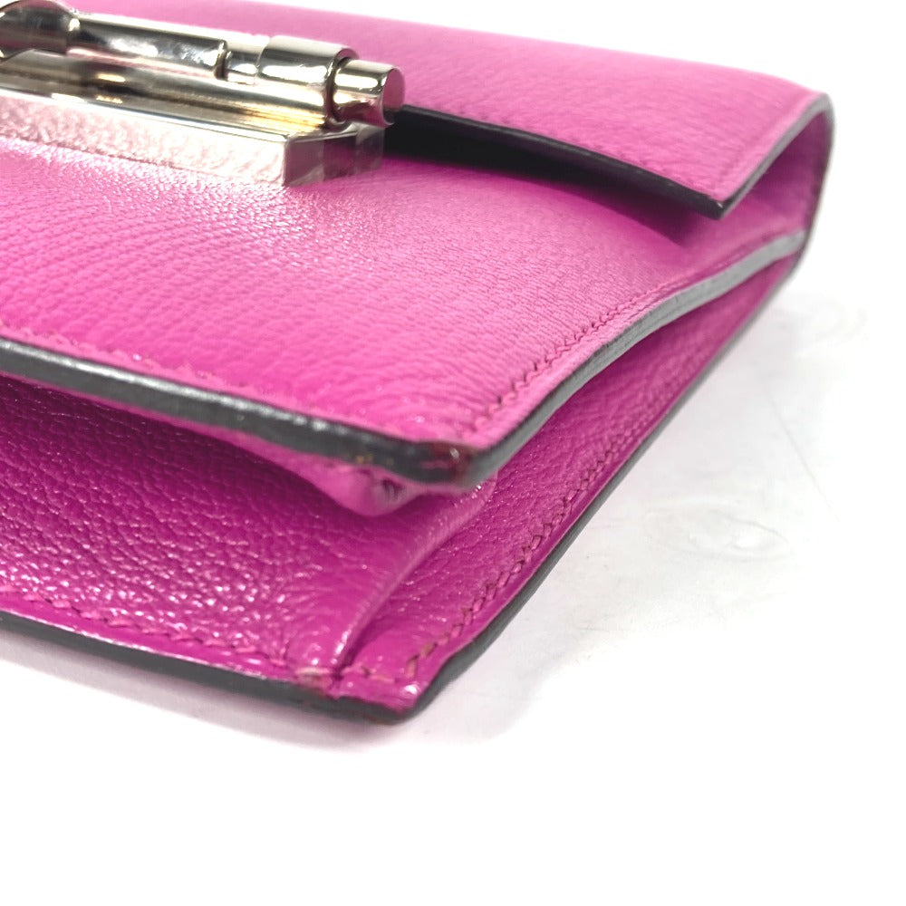 HERMES Veru Bag Pouch Clutch Bag Chevre Women's Rose Purple Purple