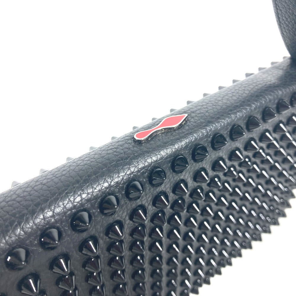 Christian Louboutin 1165043 カバン ハンドバッグ PANETTONE パネトーネ スタッズ トラベルケース 長財布 レザー メンズ ブラック