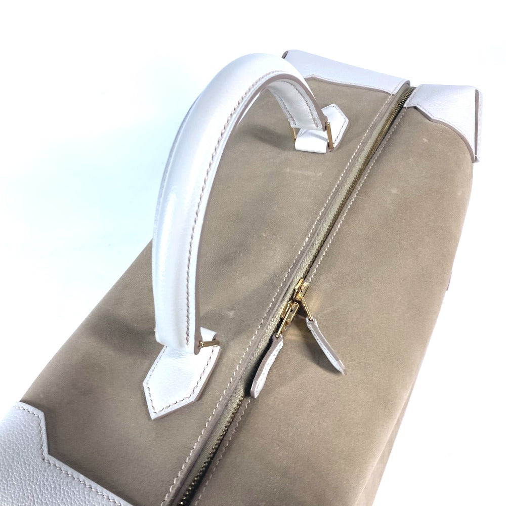 HERMES ハンドバッグ マキシボックス 36 カバン トラベルバッグ 旅行バッグ BOX ボストンバッグ シェーブル レディース グリスカイユ ベージュ