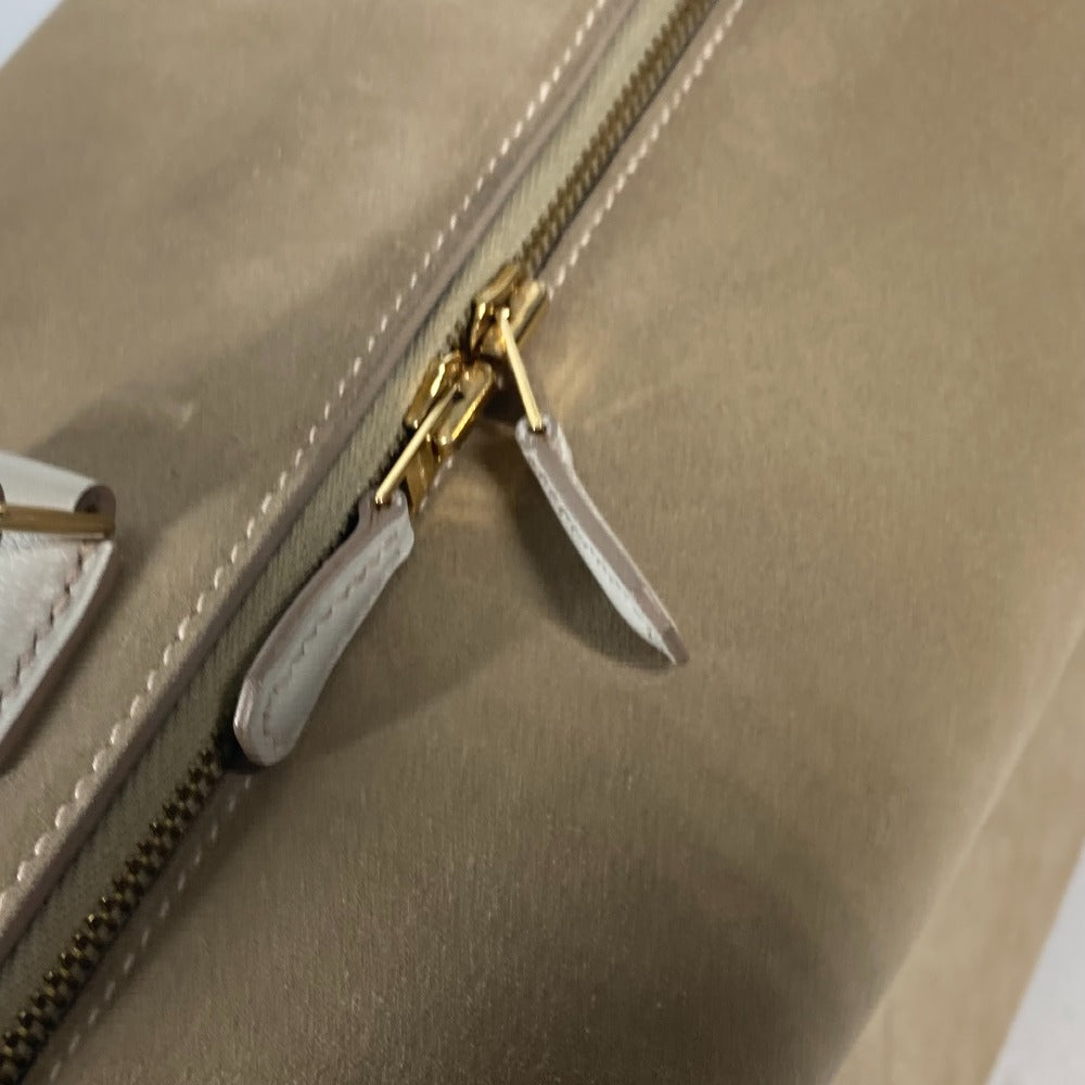 HERMES ハンドバッグ マキシボックス 36 カバン トラベルバッグ 旅行バッグ BOX ボストンバッグ シェーブル レディース グリスカイユ ベージュ