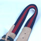 GUCCI 411924 GG Interlocking G Belt, Accessory, Pants Belt, Leather/Canvas, Women's, Navy