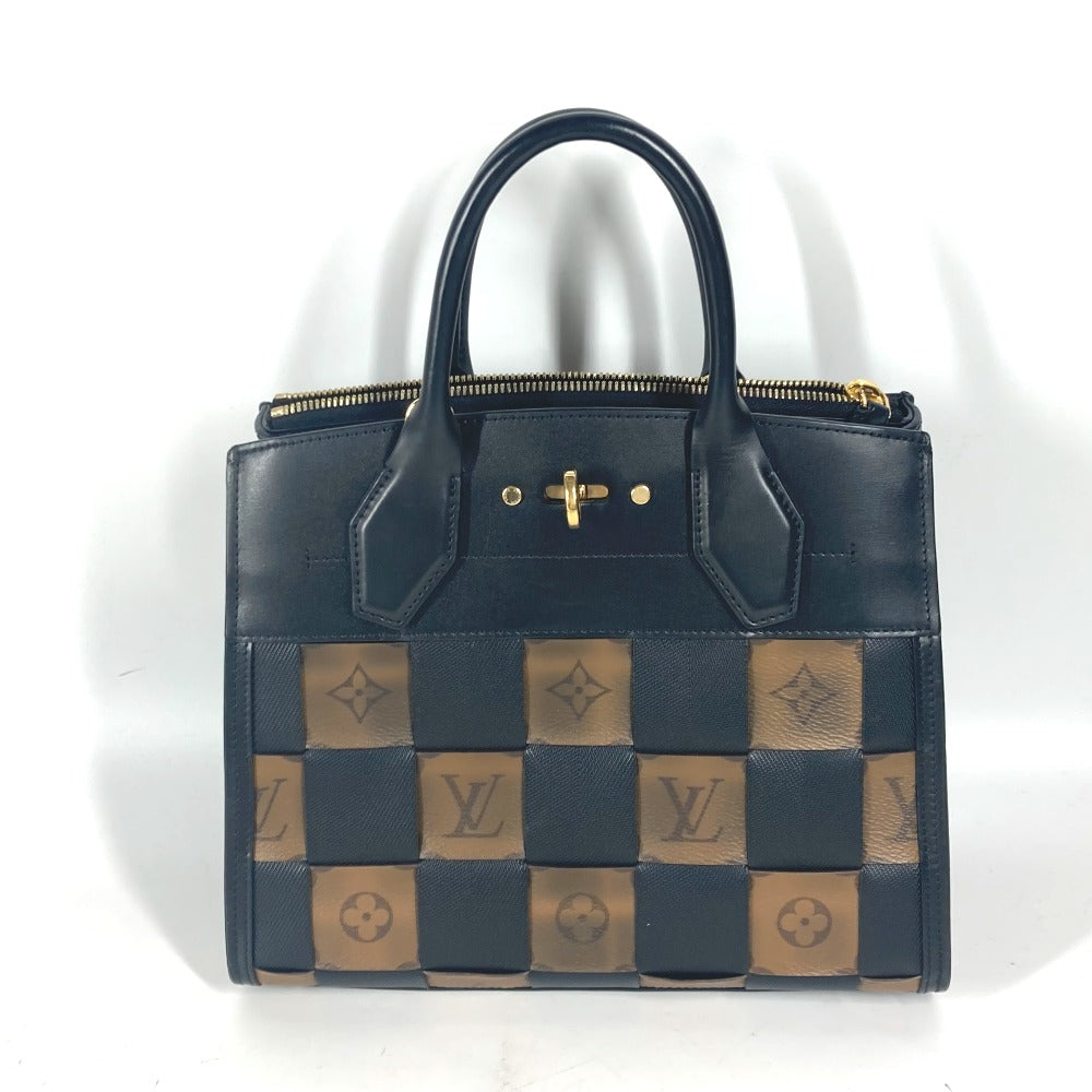 LOUIS VUITTON M53252 モノグラムリバース シティスティーマーPM 2WAYバッグ カバン 斜め掛け ハンドバッグ ショルダーバッグ レザー レディース ブラウン