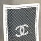 CHANEL 大判 ロゴ ポーチ付き インテリア ひざかけ ブランケット ウール レディース ブラック