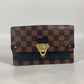 LOUIS VUITTON N60221 ダミエ ポルトフォイユ・ヴァヴァン チェーン チェーンウォレット ショルダーバッグ 斜め掛け 長財布 ダミエキャンバス レディース ノワール ブラウン
