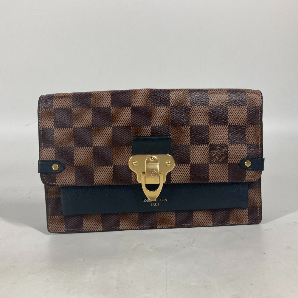 LOUIS VUITTON N60221 ダミエ ポルトフォイユ・ヴァヴァン チェーン チェーンウォレット ショルダーバッグ 斜め掛け 長財布 ダミエキャンバス レディース ノワール ブラウン