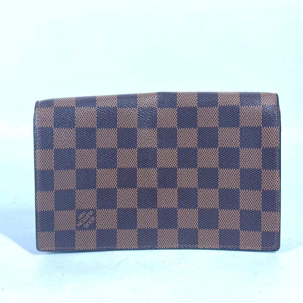 LOUIS VUITTON N60221 ダミエ ポルトフォイユ・ヴァヴァン チェーン チェーンウォレット ショルダーバッグ 斜め掛け 長財布 ダミエキャンバス レディース ノワール ブラウン