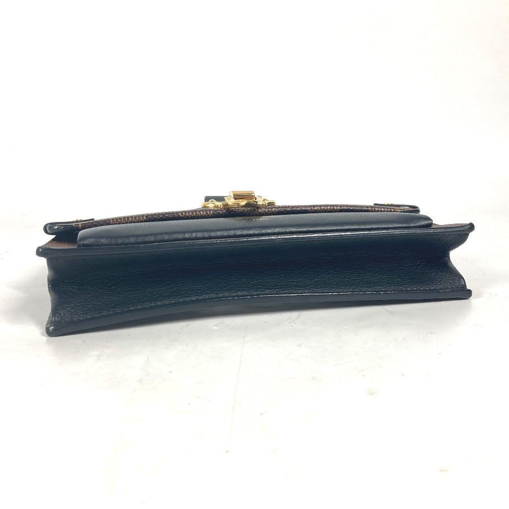 LOUIS VUITTON N60221 ダミエ ポルトフォイユ・ヴァヴァン チェーン チェーンウォレット ショルダーバッグ 斜め掛け 長財布 ダミエキャンバス レディース ノワール ブラウン