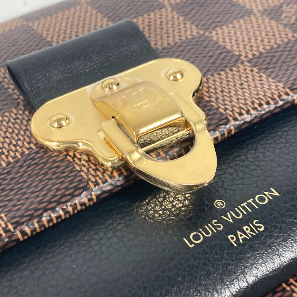 LOUIS VUITTON N60221 ダミエ ポルトフォイユ・ヴァヴァン チェーン チェーンウォレット ショルダーバッグ 斜め掛け 長財布 ダミエキャンバス レディース ノワール ブラウン