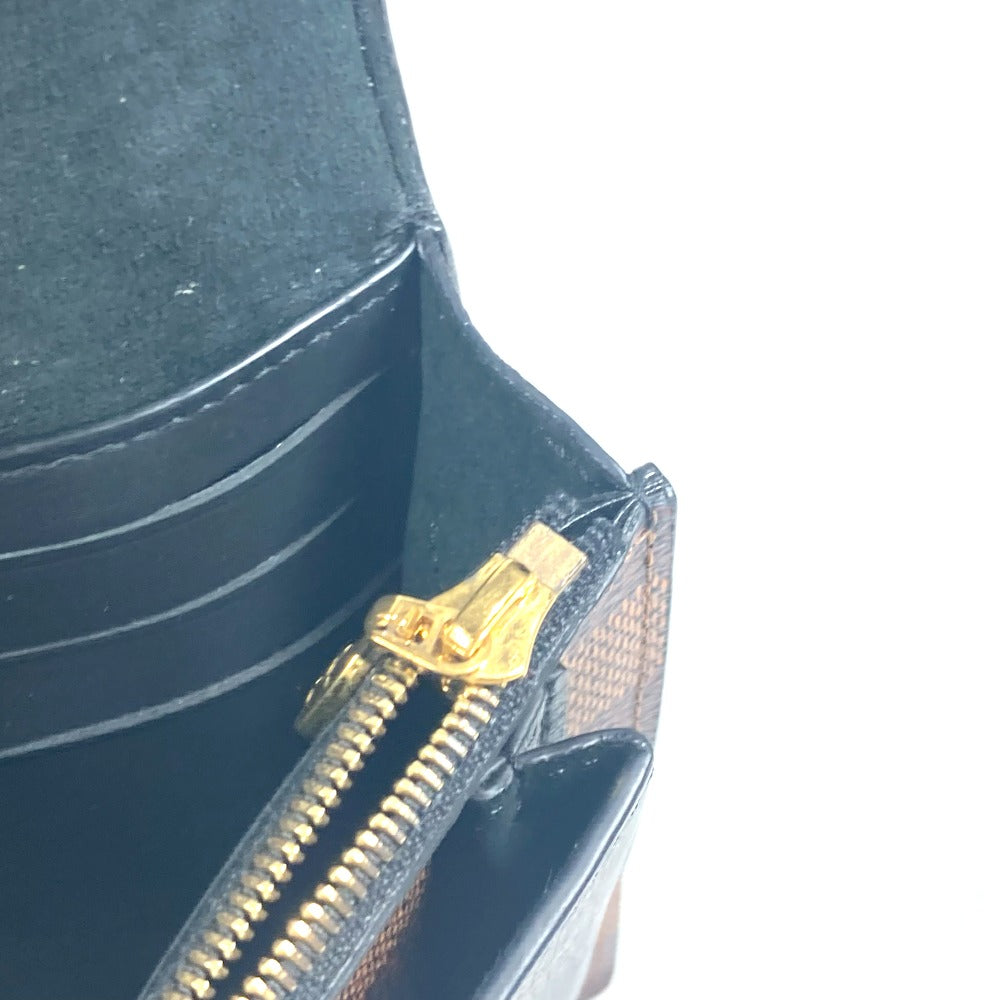 LOUIS VUITTON N60221 ダミエ ポルトフォイユ・ヴァヴァン チェーン チェーンウォレット ショルダーバッグ 斜め掛け 長財布 ダミエキャンバス レディース ノワール ブラウン
