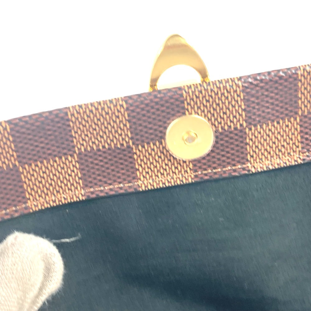 LOUIS VUITTON N60221 ダミエ ポルトフォイユ・ヴァヴァン チェーン チェーンウォレット ショルダーバッグ 斜め掛け 長財布 ダミエキャンバス レディース ノワール ブラウン