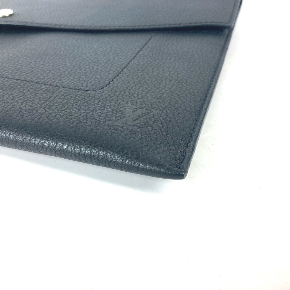 LOUIS VUITTON M62250 LVロゴ ポシェット エンベロップ カバン セカンドバッグ レターケース クラッチバッグ トリヨンレザー メンズ ノワール ブラック