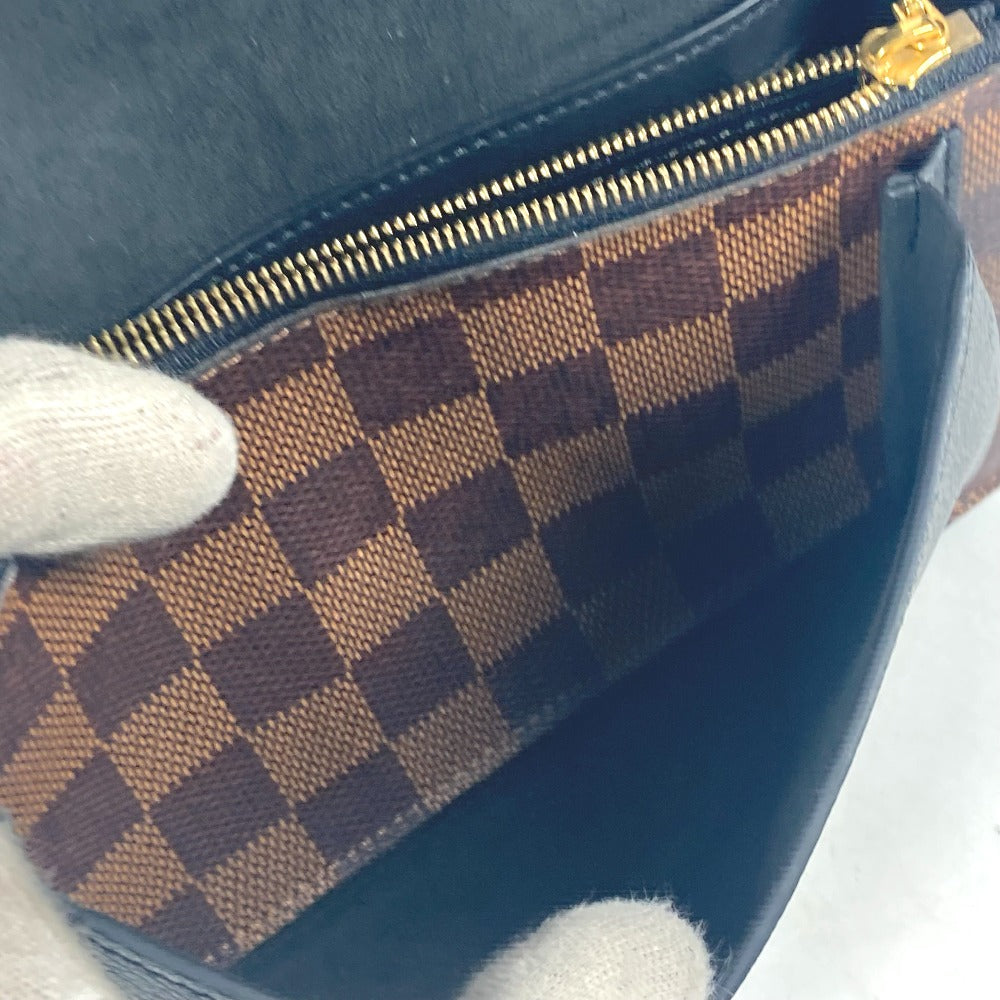 LOUIS VUITTON N60221 ダミエ ポルトフォイユ・ヴァヴァン チェーン チェーンウォレット ショルダーバッグ 斜め掛け 長財布 ダミエキャンバス レディース ノワール ブラウン