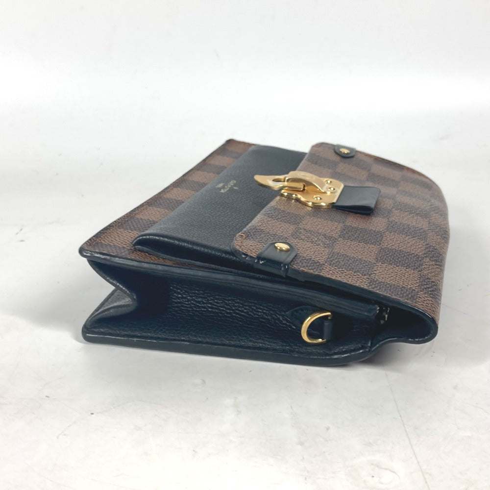 LOUIS VUITTON N60221 ダミエ ポルトフォイユ・ヴァヴァン チェーン チェーンウォレット ショルダーバッグ 斜め掛け 長財布 ダミエキャンバス レディース ノワール ブラウン
