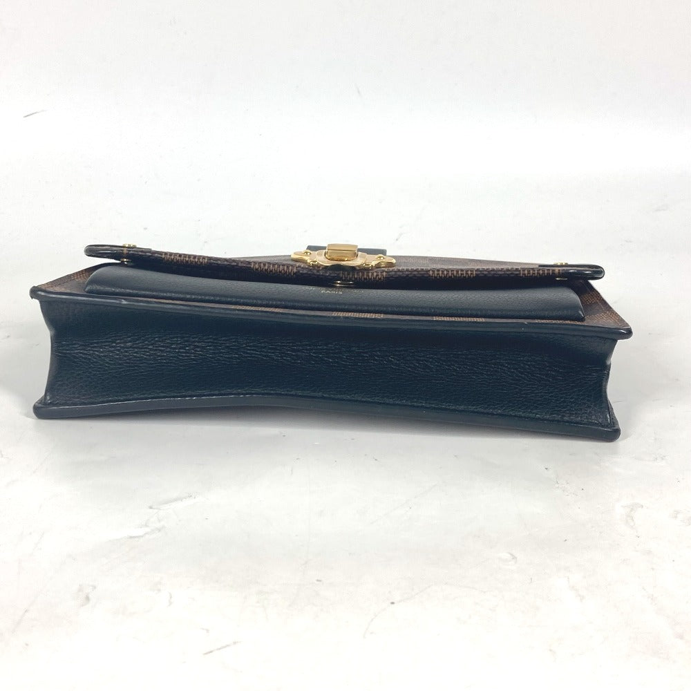 LOUIS VUITTON N60221 ダミエ ポルトフォイユ・ヴァヴァン チェーン チェーンウォレット ショルダーバッグ 斜め掛け 長財布 ダミエキャンバス レディース ノワール ブラウン