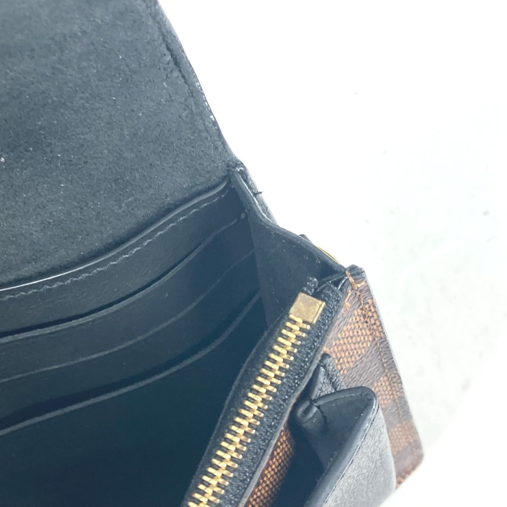 LOUIS VUITTON N60221 ダミエ ポルトフォイユ・ヴァヴァン チェーン チェーンウォレット ショルダーバッグ 斜め掛け 長財布 ダミエキャンバス レディース ノワール ブラウン