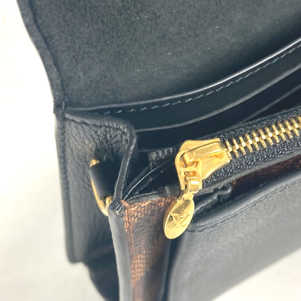 LOUIS VUITTON N60221 ダミエ ポルトフォイユ・ヴァヴァン チェーン チェーンウォレット ショルダーバッグ 斜め掛け 長財布 ダミエキャンバス レディース ノワール ブラウン
